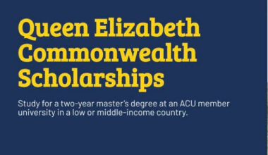 Queen Elizabeth Commonwealth Scholarships (QECS)2026 for Master’s degree study in a low or middle-income Commonwealth country. (Fully Funded)